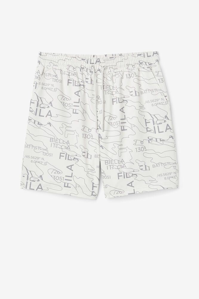 Fila Shorts Mens White - Decklan - Philippines 0376194-LG